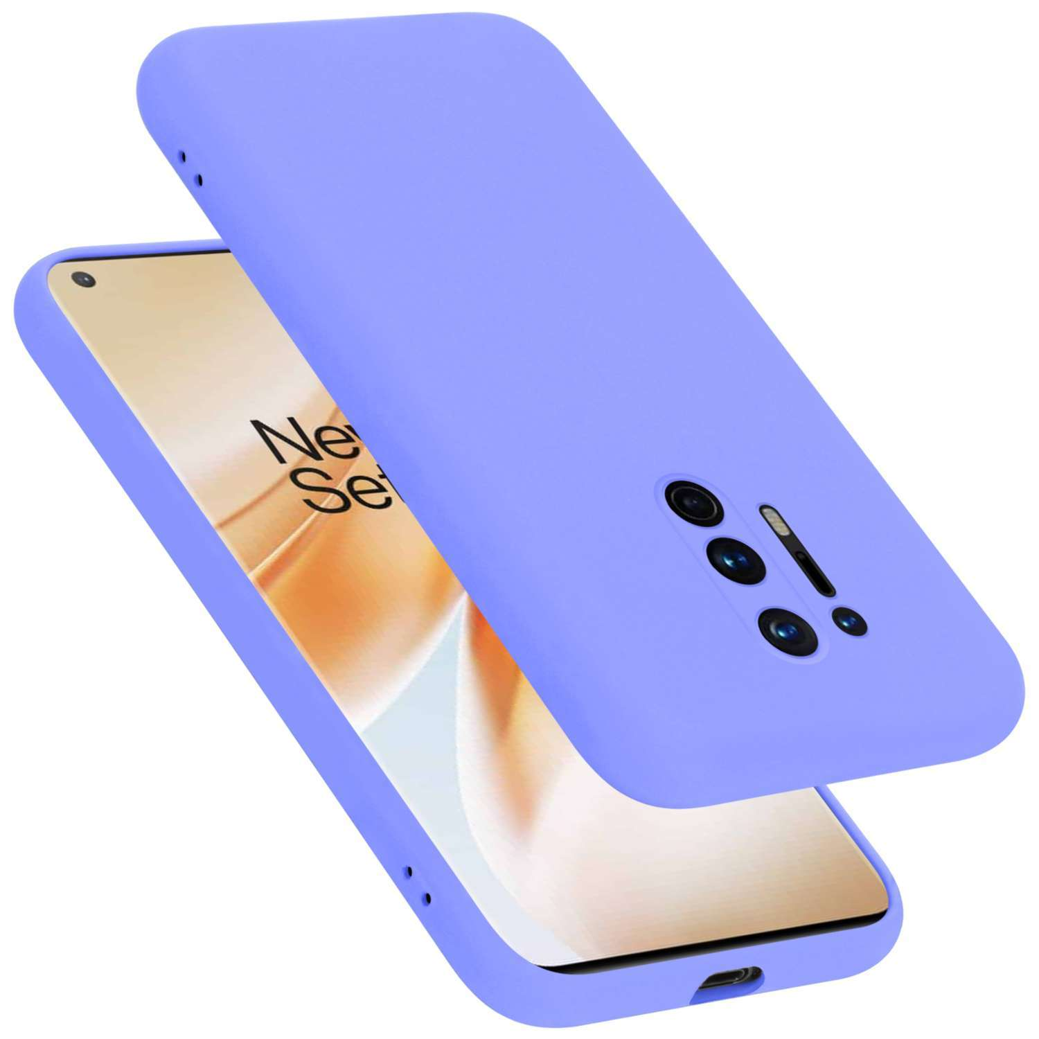 Liquid LIQUID Silicone OnePlus, LILA Case Backcover, PRO, 8 CADORABO Hülle Style, HELL im