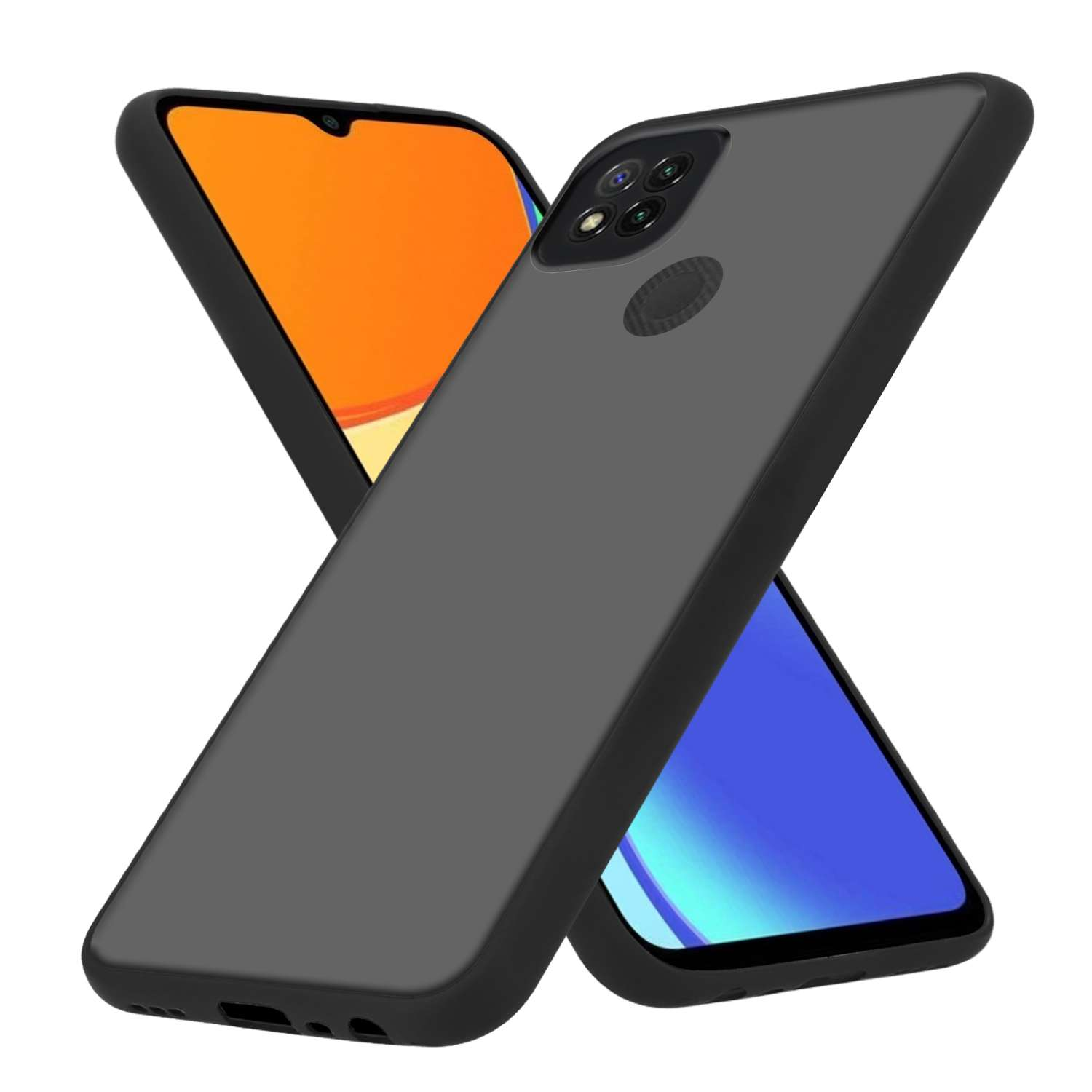 Cadorabo Custodia Ibrida Per Xiaomi Redmi 9 - Retro Opaco E Paraurti TPU Trasparente, Protezione Antiurto - 3