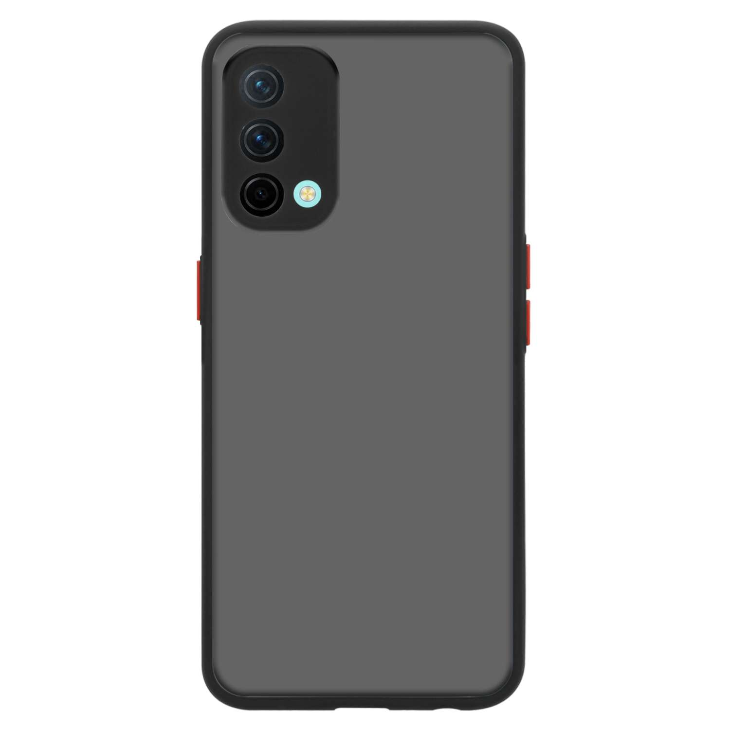 CADORABO Hülle Hybrid Schutzhülle mit CE und 5G, Innenseite matter Kunststoff Rückseite, OnePlus, Backcover, Nord Silikon TPU Schwarz Matt