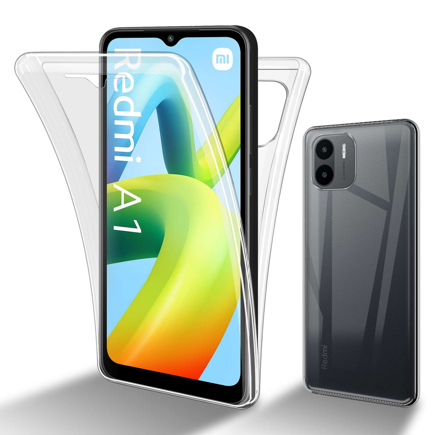 Grad Case 360 TPU Backcover, TRANSPARENT Hülle, Xiaomi, RedMi A1, CADORABO