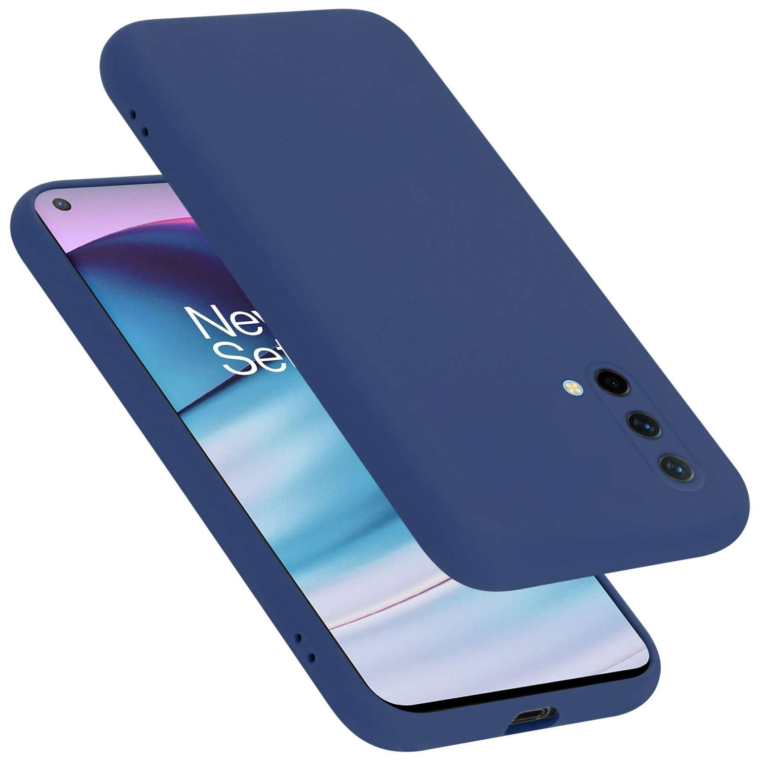 CADORABO Hülle im Liquid OnePlus, LIQUID Nord Case Backcover, CE Silicone 5G, BLAU Style
