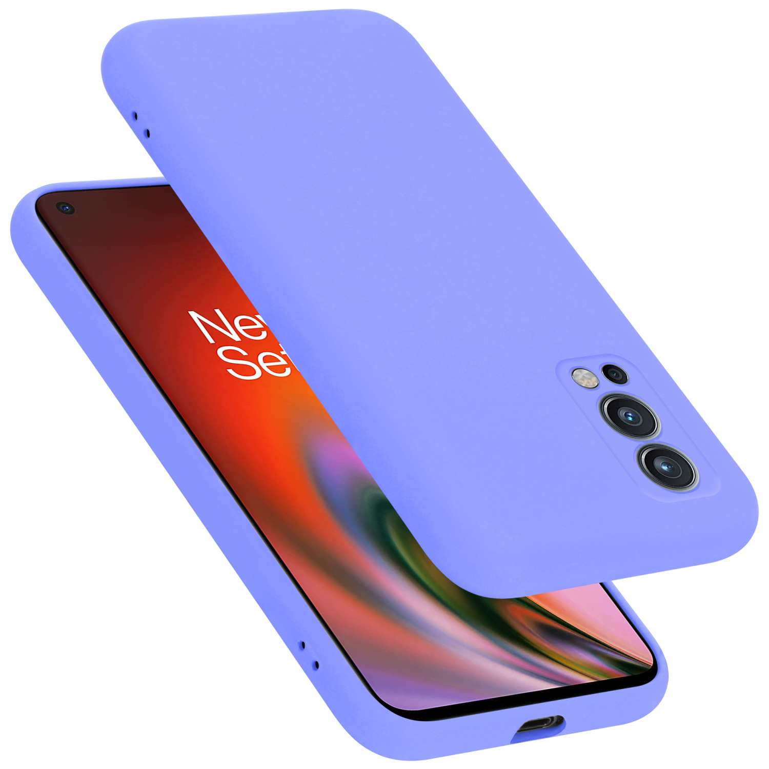 2 im Liquid Nord HELL Silicone Style, OnePlus, 5G, Case LIQUID LILA Hülle CADORABO Backcover,