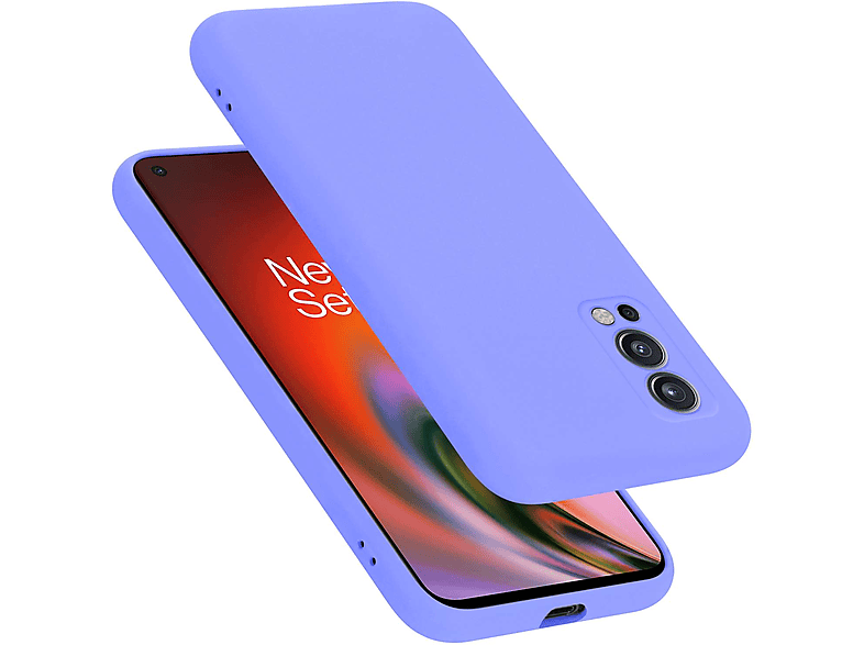 CADORABO Hülle im Liquid Silicone Case Style, Backcover, OnePlus, Nord 2 5G, LIQUID HELL LILA