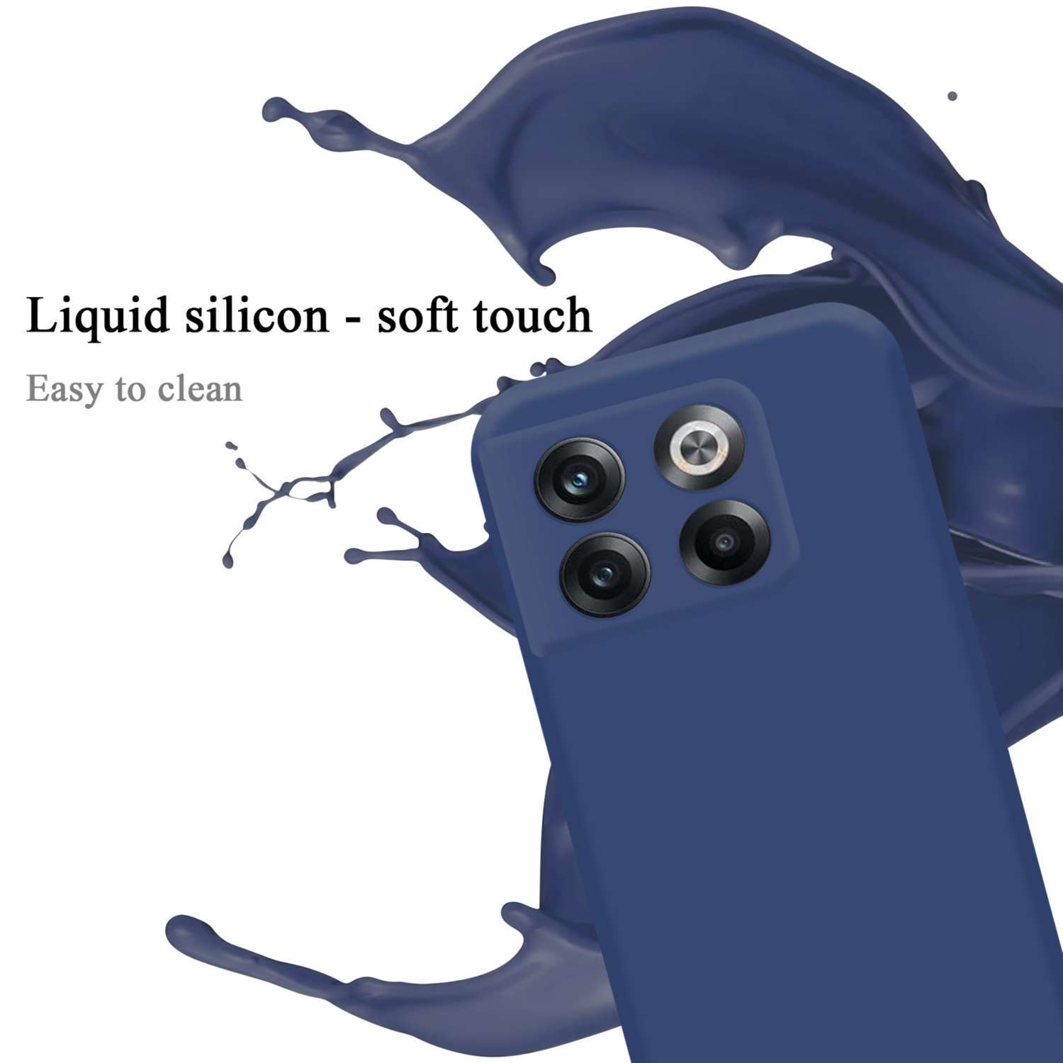 BLAU LIQUID Silicone Hülle Liquid Style, OnePlus, CADORABO / im Backcover, PRO, 10T ACE Case