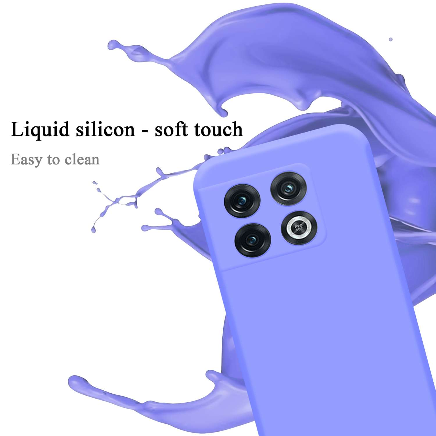Case Liquid PRO Style, Hülle OnePlus, LIQUID CADORABO 5G, 10 Backcover, LILA Silicone im HELL
