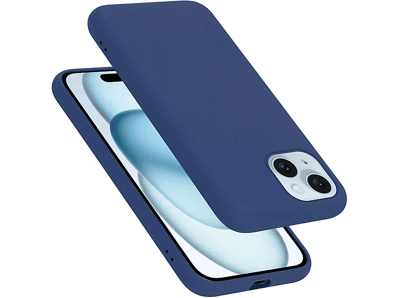 Cadorabo H Lle Im Fl Ssig Silicone Case Style Backcover Apple Iphone Plus Liquid Blau