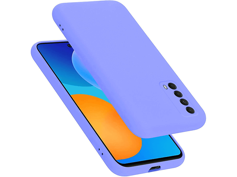 CADORABO Hülle im Liquid Silicone Case Style, Backcover, Huawei, P SMART 2021, LIQUID HELL LILA