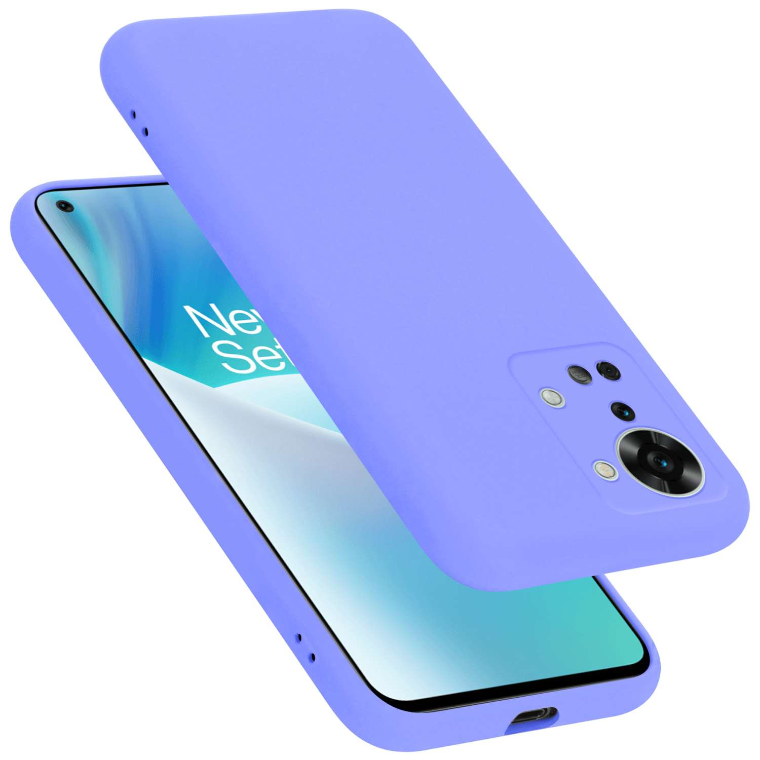 CADORABO Hülle im Liquid HELL 2T, Case Silicone LIQUID LILA Backcover, OnePlus, Style, Nord