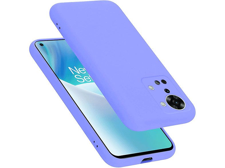 CADORABO Hülle im Liquid Silicone Case Style, Backcover, OnePlus, Nord 2T, LIQUID HELL LILA