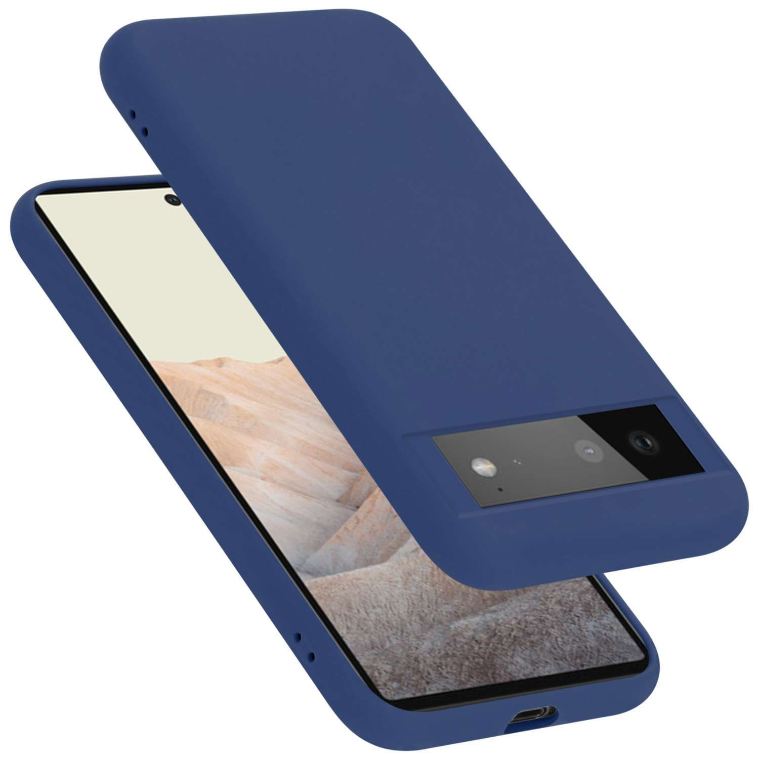 LIQUID BLAU Hülle 6, im Style, Backcover, Google, Liquid PIXEL Case Silicone CADORABO