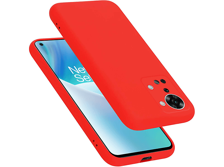 CADORABO Hülle im Liquid Silicone Backcover, Style, ROT Case Nord 2T, LIQUID OnePlus