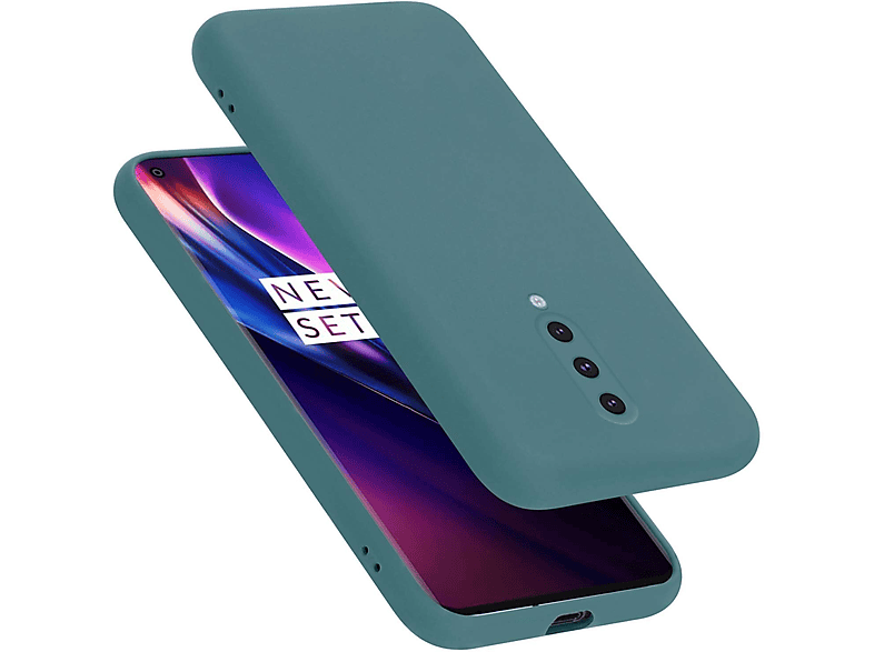 CADORABO Hülle im 8, Liquid LIQUID Backcover, OnePlus, GRÜN Case Silicone Style