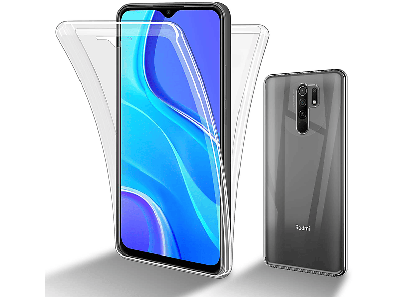 CADORABO TPU 360 Grad Case Hülle, Backcover, Xiaomi, RedMi 9, TRANSPARENT