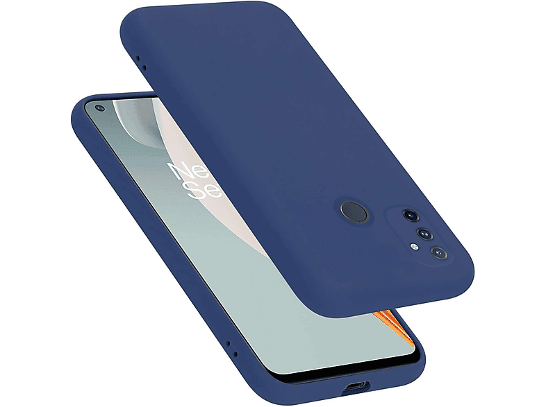CADORABO Hülle im Liquid Silicone Case Style, Backcover, OnePlus, Nord N100, LIQUID BLAU | Backcover