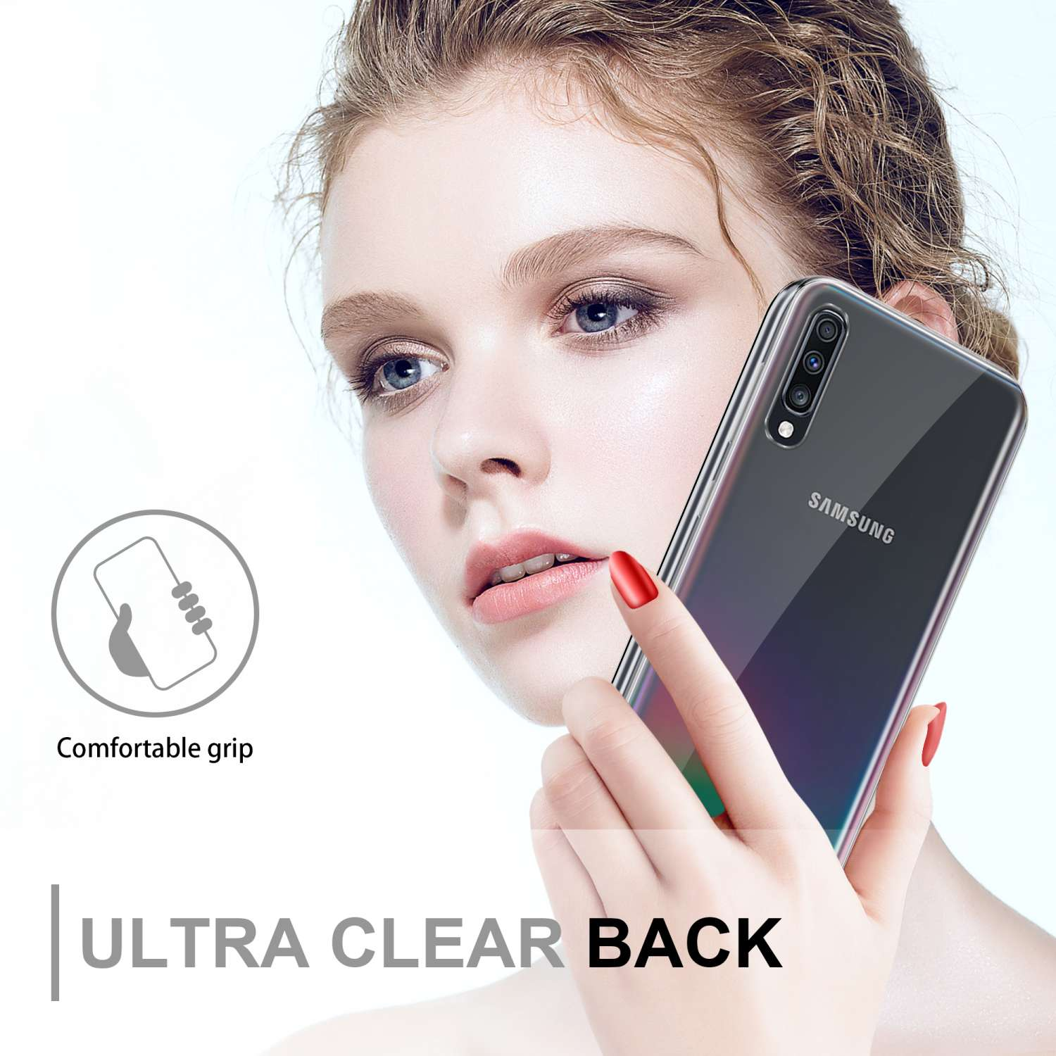/ 360 TPU Galaxy Backcover, A70 Samsung, TRANSPARENT Grad Case Hülle, CADORABO A70s,