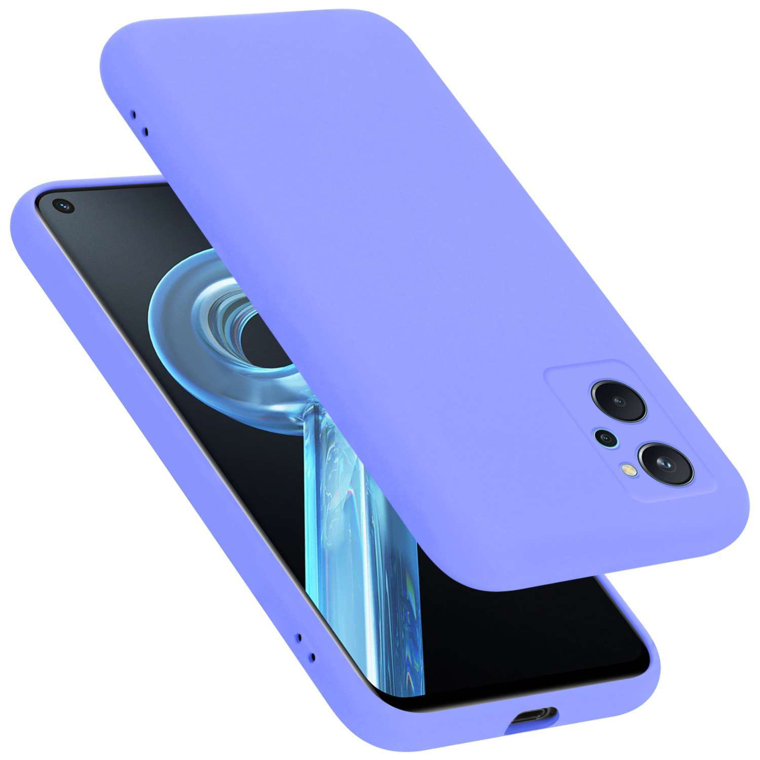 Custodia lilla, due telefoni, angolati. Telefoni con fotocamere.