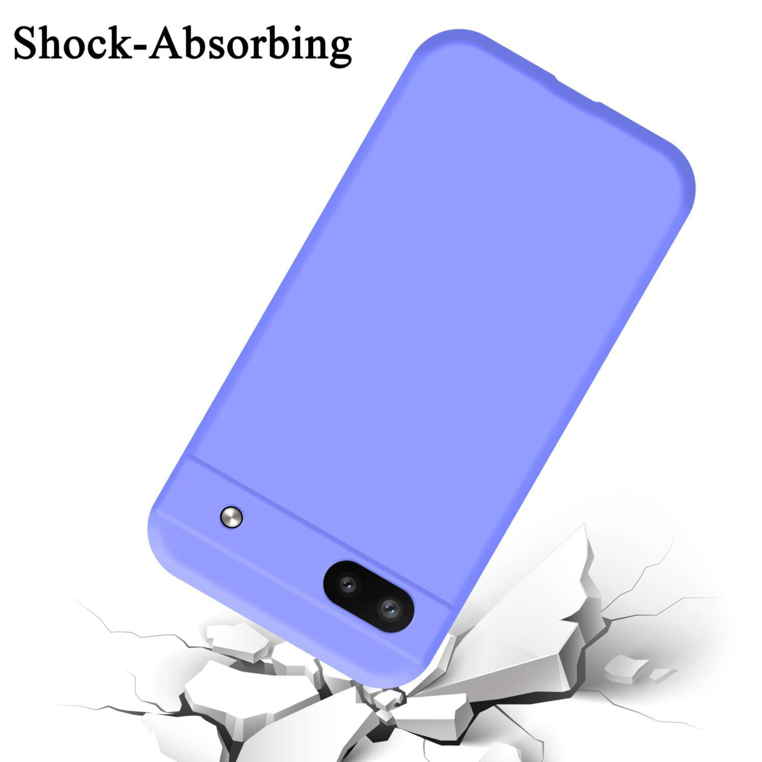 im Google, Style, LILA PIXEL 6A, HELL Silicone Liquid LIQUID Case CADORABO Hülle Backcover,
