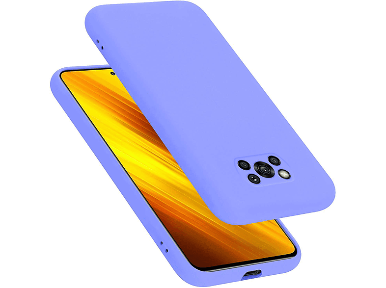 CADORABO Hülle im Liquid Silicone Case Style, Backcover, Xiaomi, POCO X3 NFC, LIQUID HELL LILA