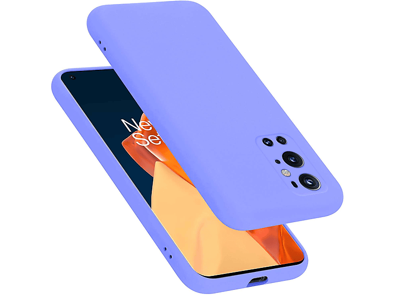 CADORABO Hülle im Liquid Silicone Case Style, Backcover, OnePlus, 9 PRO, LIQUID HELL LILA