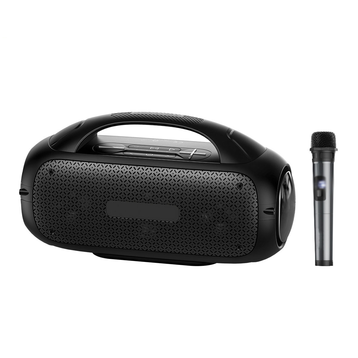 Mikrofon, mit Sprachausgabe, Tragbarer, Bluetooth-Lautsprecher, Außenbereich Bluetooth-Lautsprecher Wasserfest Wasserdicht BYTELIKE Schwarz,