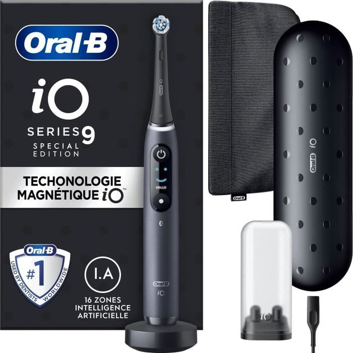 ORAL B Oral Schwarz Zahnbürste IO 9 -B