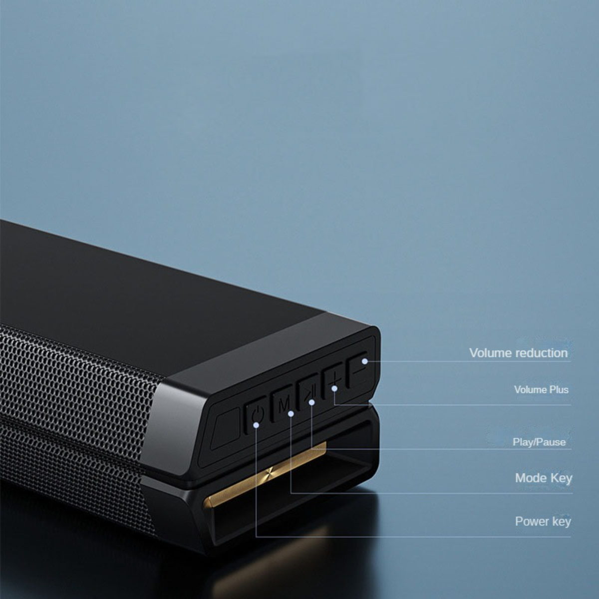 Bluetooth-Lautsprecher, Lautsprecherboxen Wall 6 Echo 3D-Surround-Sound, Eingebaute Bluetooth-Lautsprecher, Schwarz ENBAOXIN