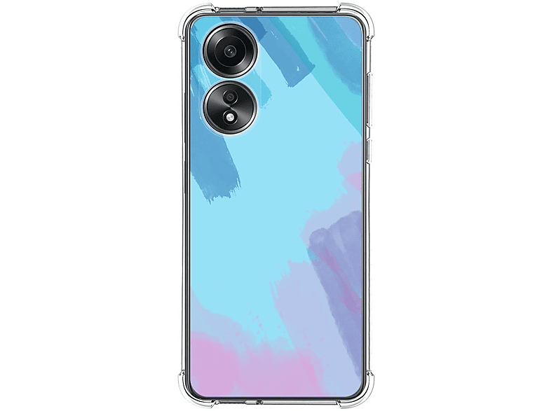 N NEWTOP Cover Compatibile per OPPO A58 4G, Custodia TPU SOFT Gel Silicone Ultra Sottile Flessibile Case Posteriore Protezione Fotocamera Anti Urto Guscio Scocca Colorato Thin (Blu