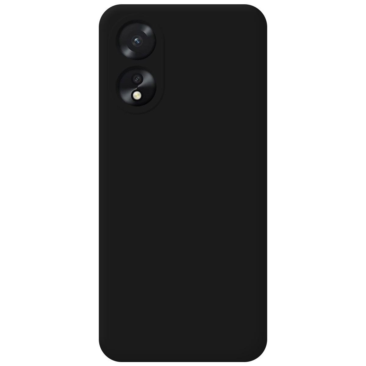 Custodia per telefono nera con una fotocamera.
