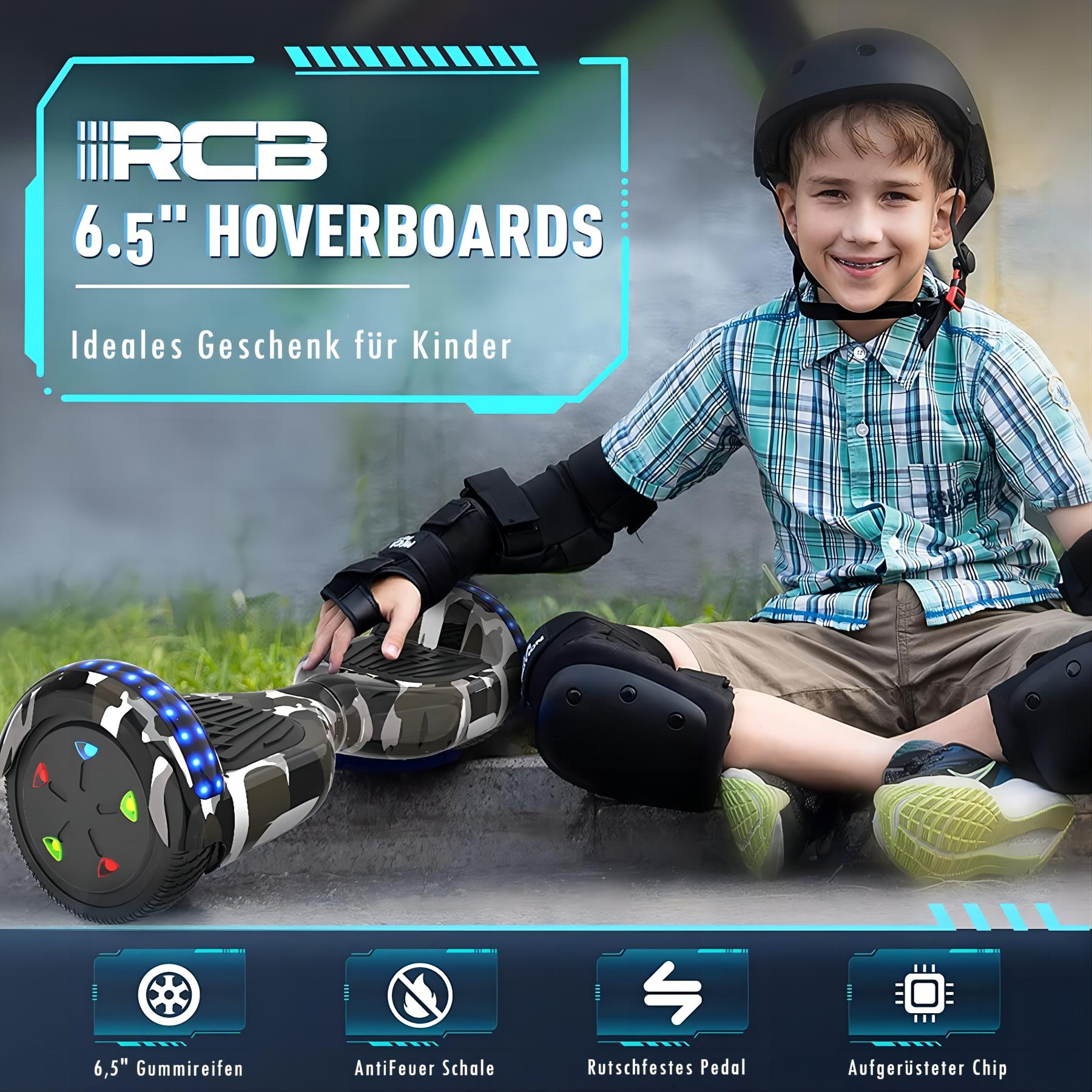 RCB Hoverboard mit Sitz und (6,5 Balance Armeegrün Zoll, Armeegrün) Board