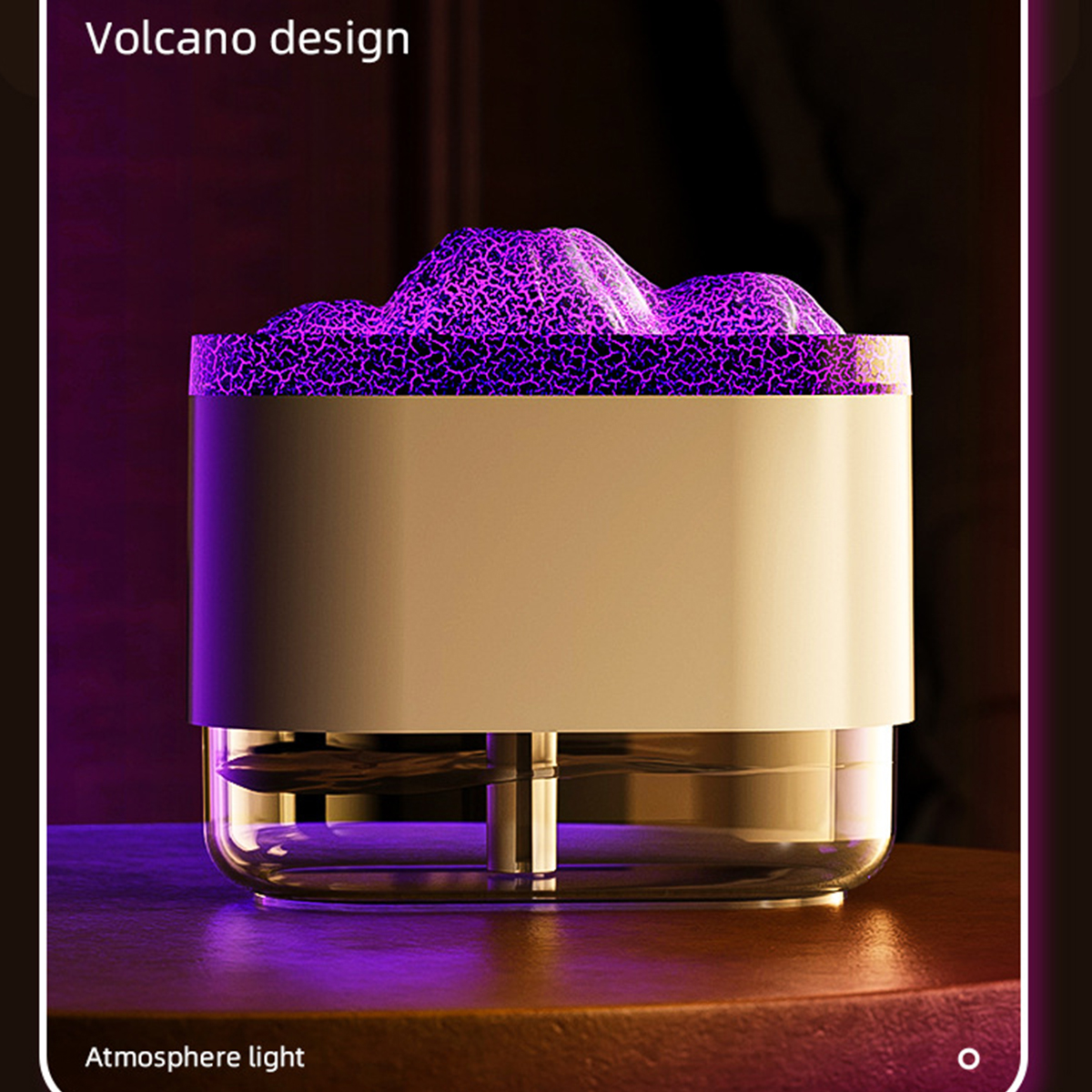 SHAOKE Feuerflammen (Raumgröße: Diffuser Stimmungslicht Aroma Luftbefeuchter Effizient Luftbefeuchter Leise m²) und 10 USB Weiß