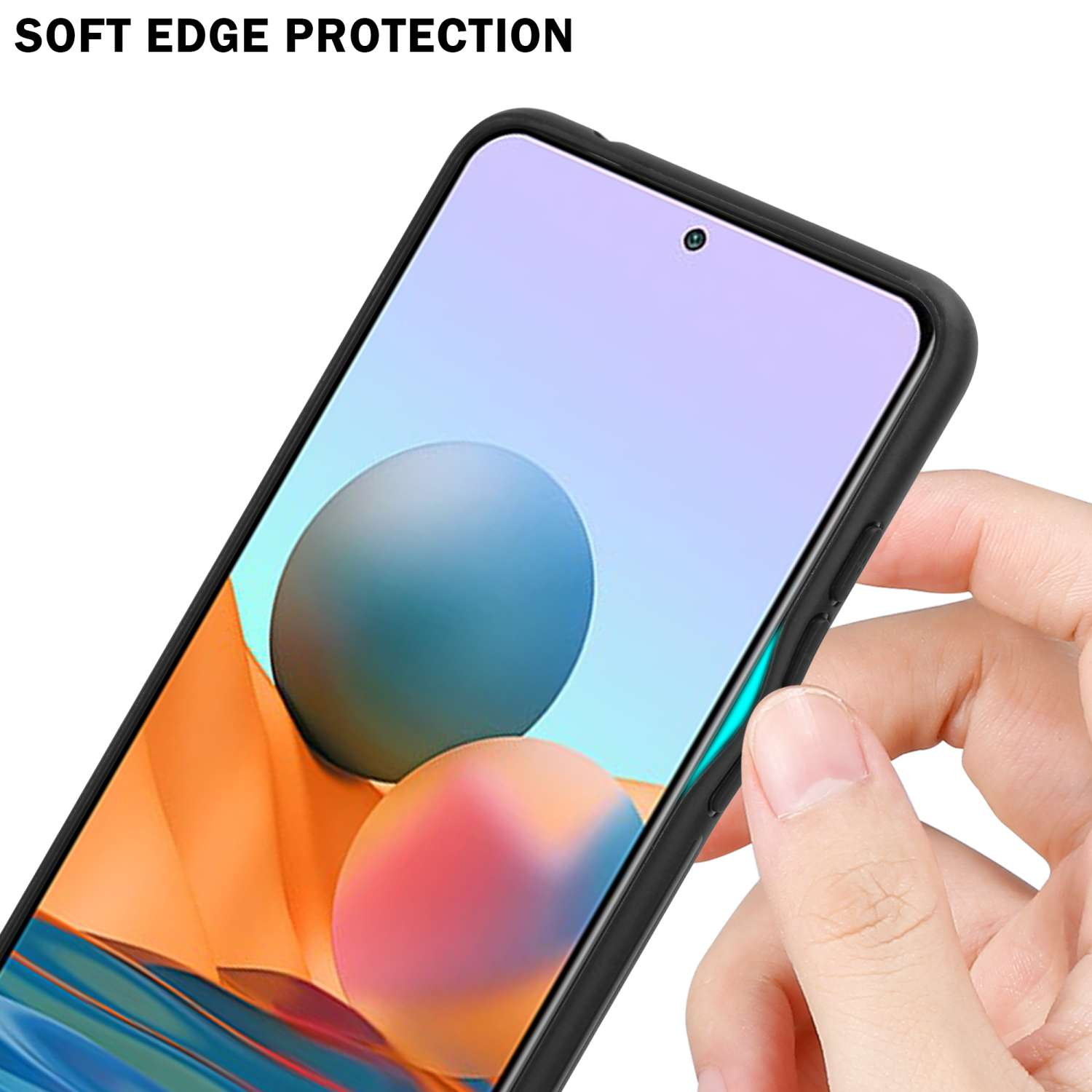 CADORABO Hülle aus TPU Silikon Xiaomi, PRO, Farben BLAU SCHWARZ Glas, 2 NOTE - 10 RedMi Backcover