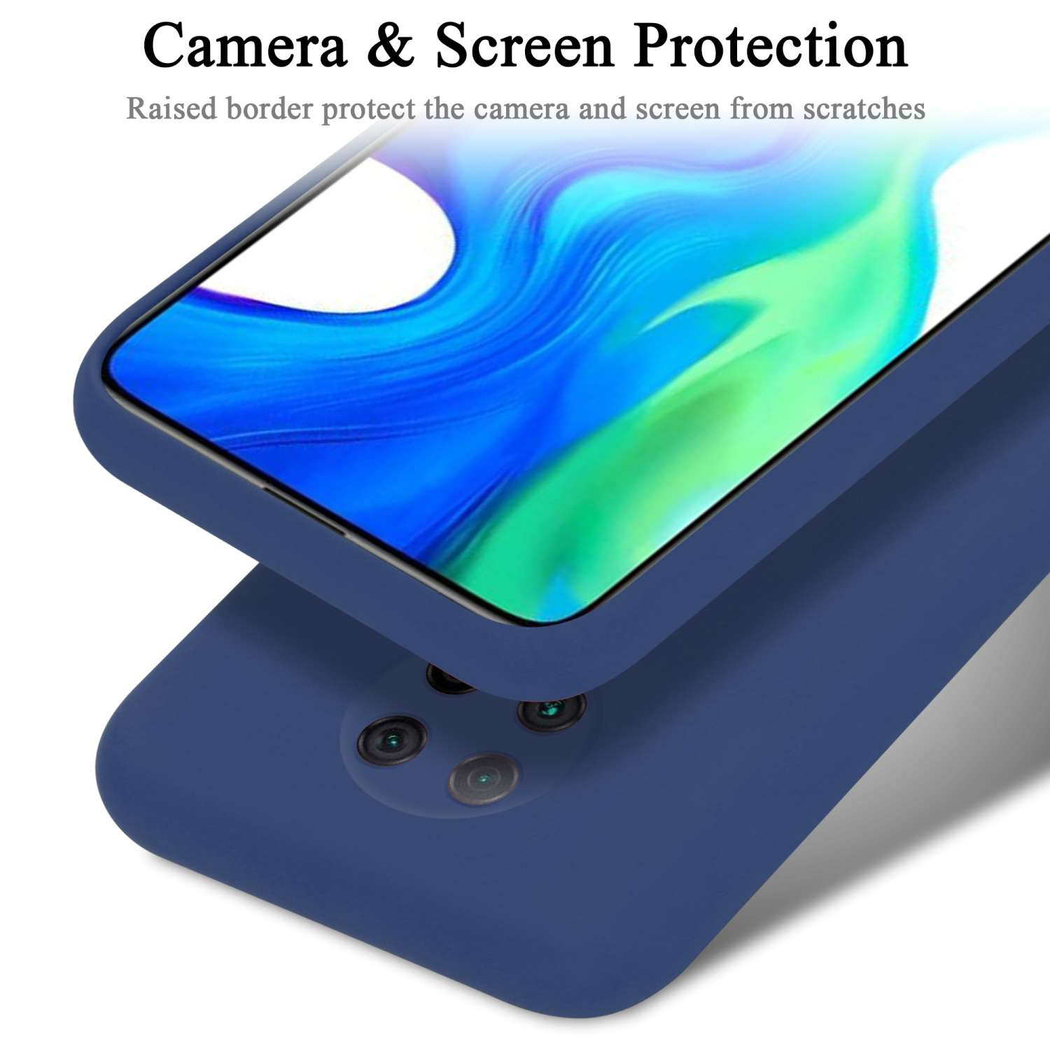 Funda de teléfono con protección de cámara y pantalla.