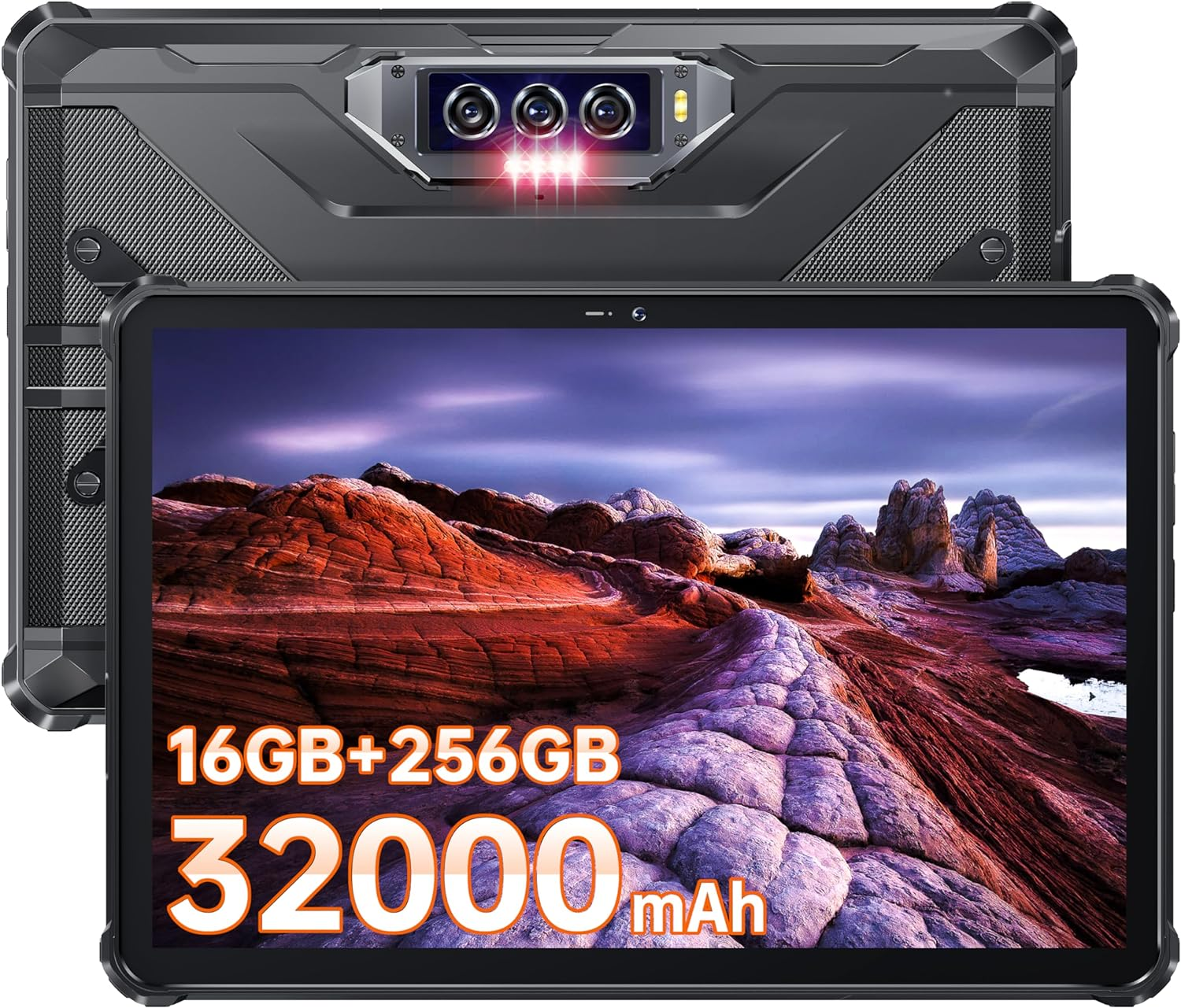 Schwarz OUKITEL Zoll, 256 16GB GB, 32000mAh Tablet, 13, 4G 10,51 RT7 Android