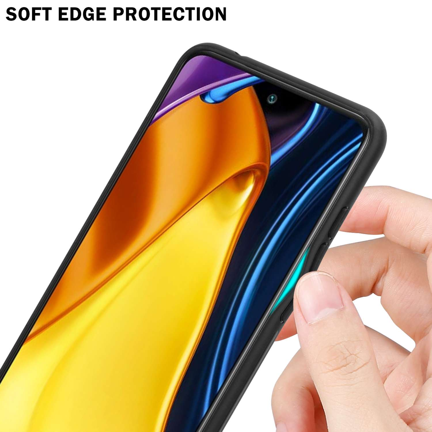 CADORABO Hülle 5G, RedMi Xiaomi, BLAU 5G aus NOTE POCO 10 SCHWARZ Glas, Backcover, Farben M3 Silikon / - TPU 2 PRO