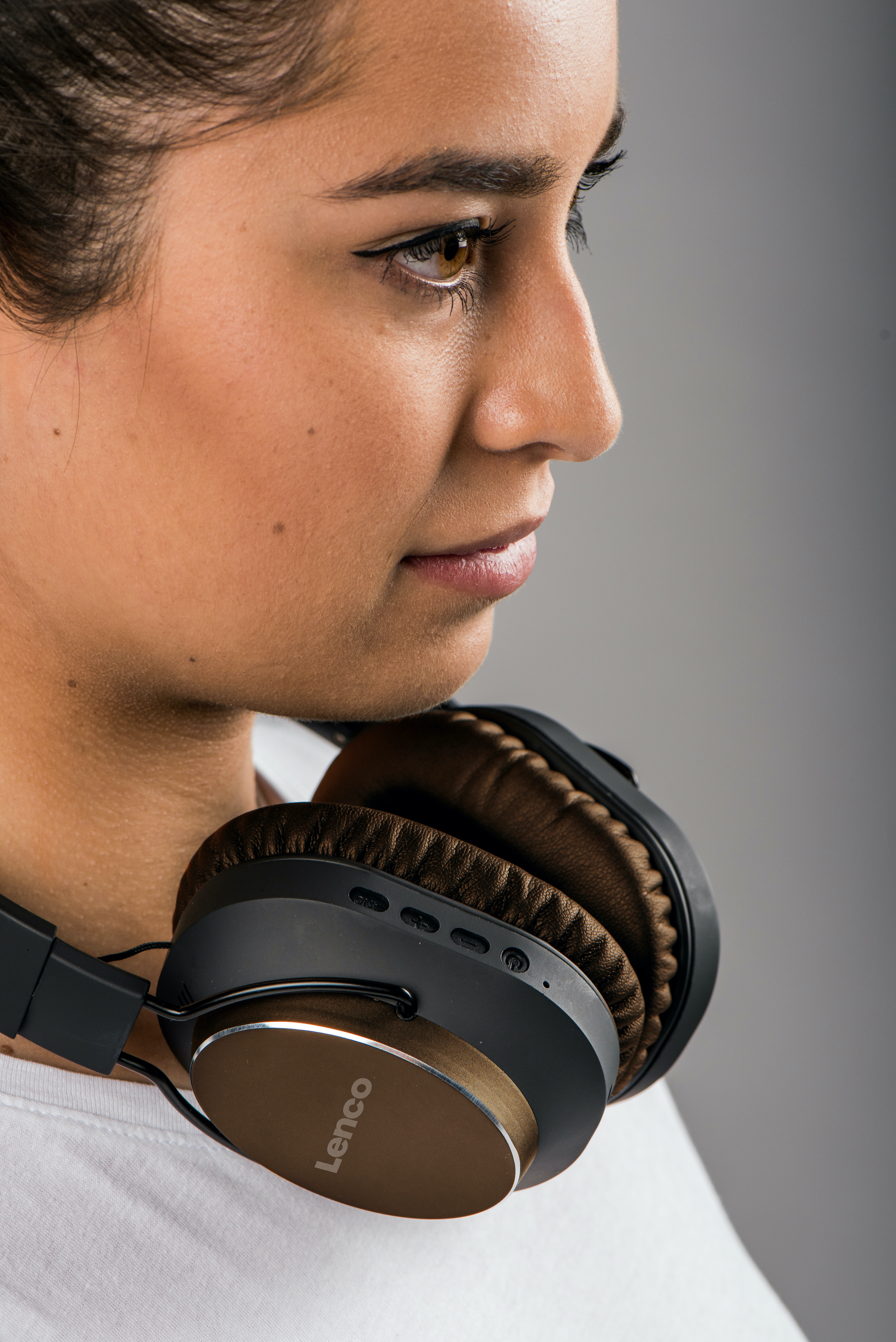 Headphone Over-ear Braun-Schwarz LENCO Noise Bluetooth Cancelling Active HPB-730BN (ANC) Bluetooth -, -