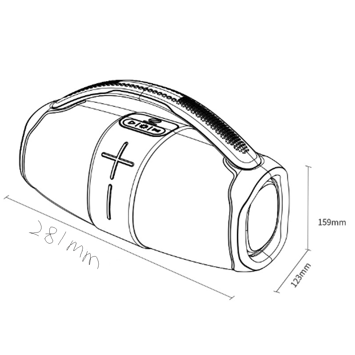 ENBAOXIN Subwoofer-Bluetooth-Lautsprecher, 7 Farben, Lichteffekt, Doppelkonnektivität TWS Orange, Wasserfest Bluetooth-Lautsprecher, Rhythmischer