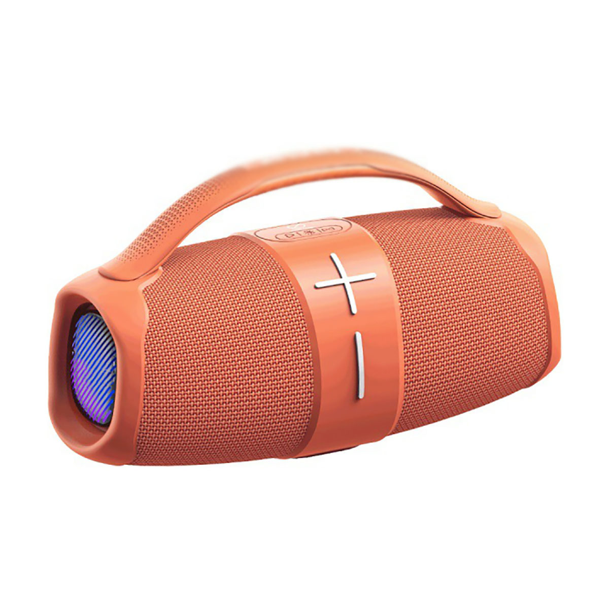 Wasserfest ENBAOXIN Subwoofer-Bluetooth-Lautsprecher, Bluetooth-Lautsprecher, Doppelkonnektivität TWS Rhythmischer Lichteffekt, 7 Orange, Farben,