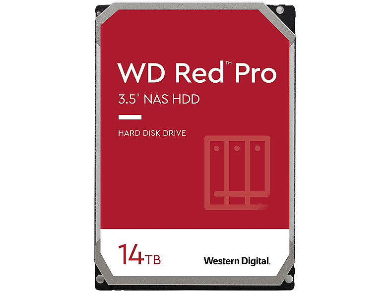 WESTERN DIGITAL 14000GB 6Gb/s Red HDD, 14 TB, intern SATA WD Pro, (WD142KFGX)