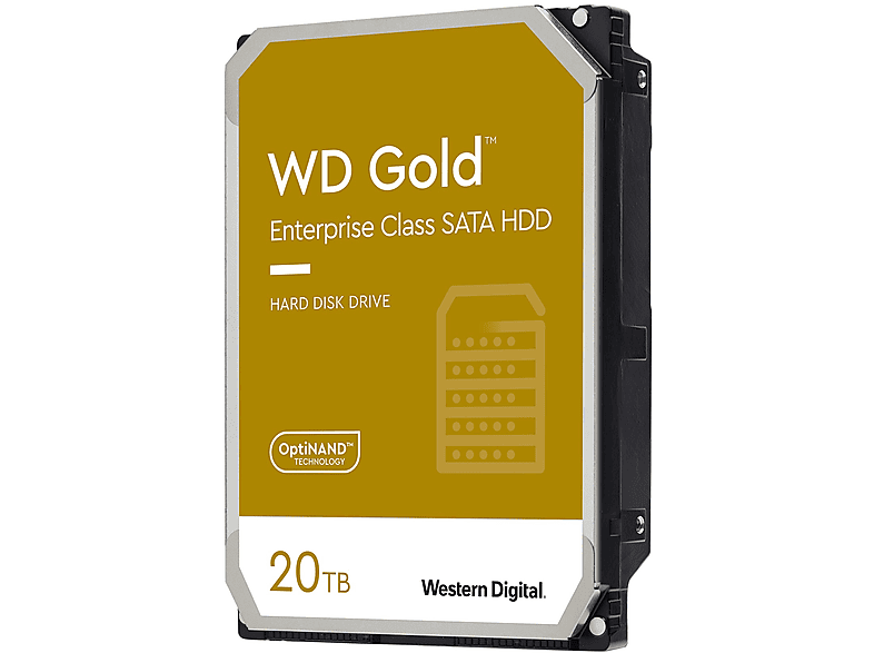 WESTERN DIGITAL WD Gold WD202KRYZ, 20 TB, HDD, intern