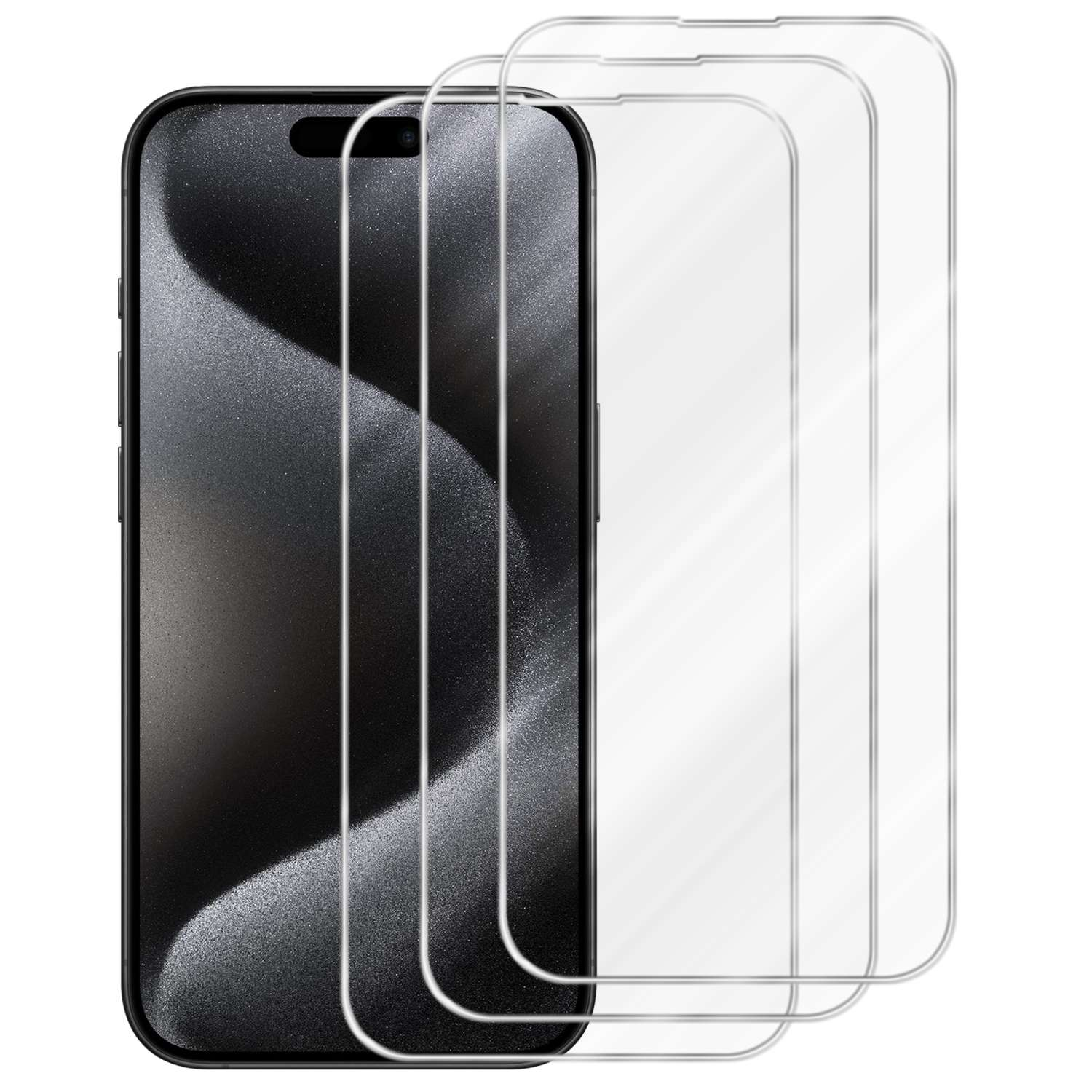15 iPhone CADORABO Schutzglas Apple MAX) Schutzfolie(für Glas 3x PRO Tempered