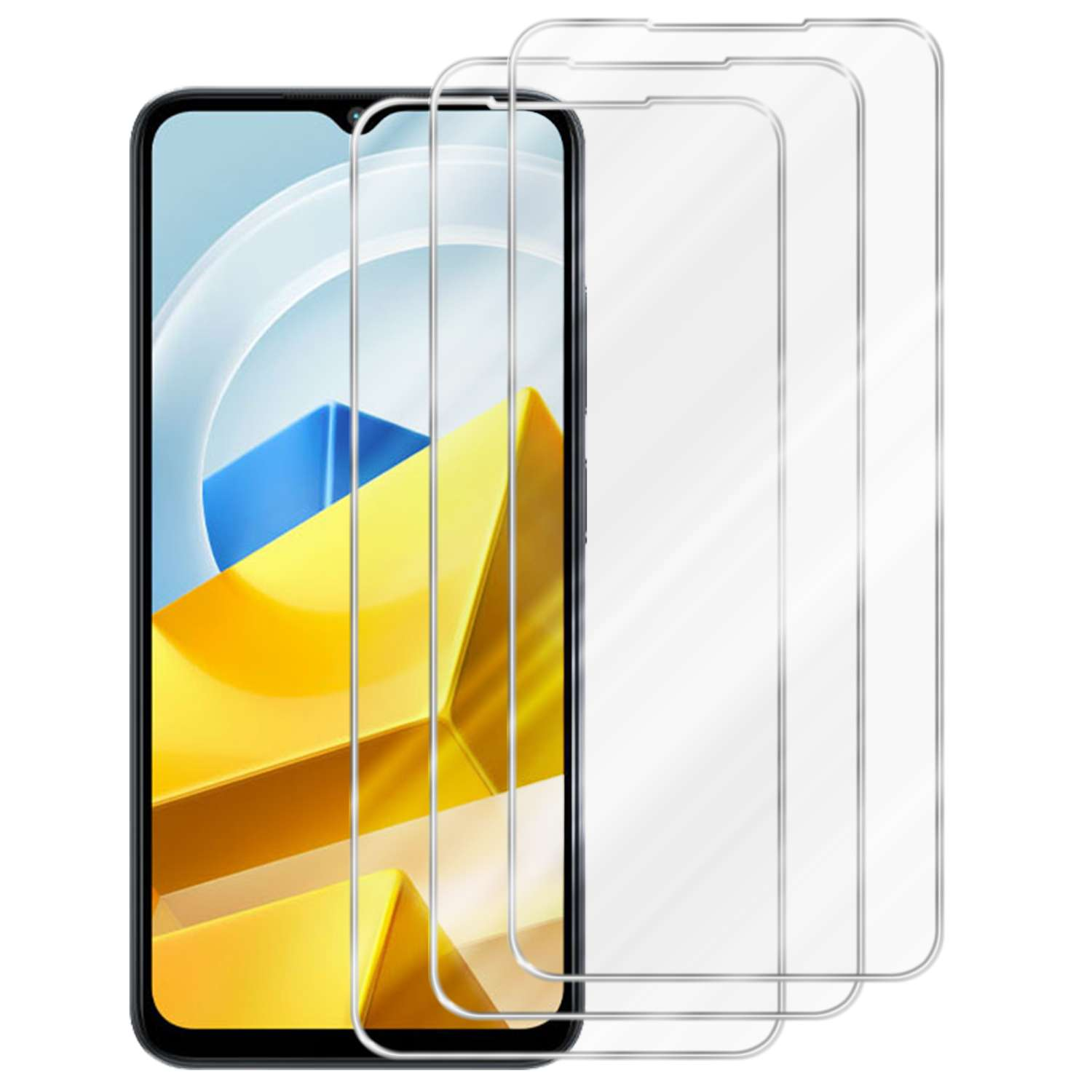 CADORABO Tempered Xiaomi 3x M5) Glas Schutzglas Schutzfolie(für POCO