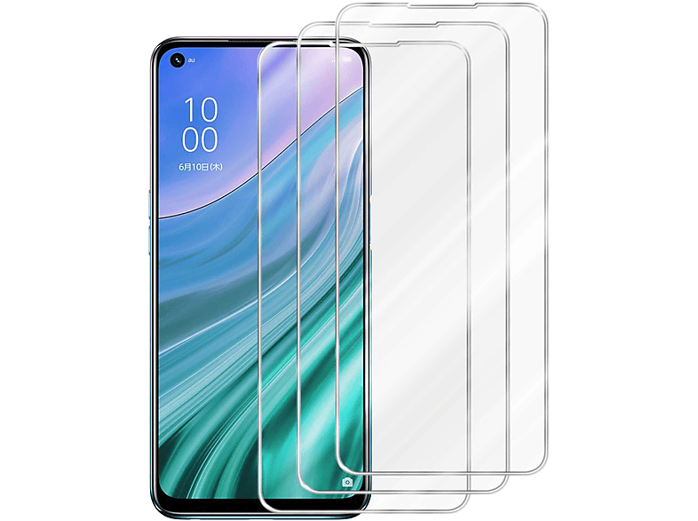 Oppo Glas CADORABO A54 Schutzfolie(für 5G) Tempered 3x Schutzglas