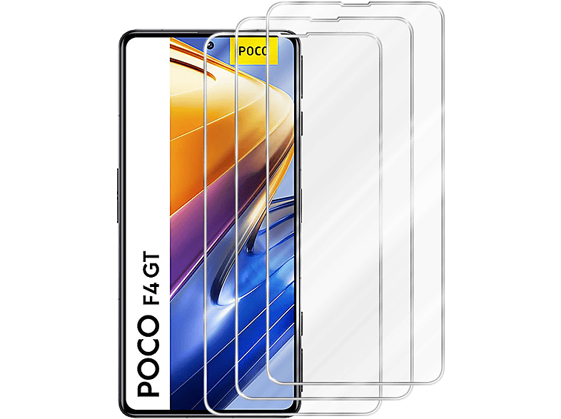 CADORABO 3x Schutzglas Tempered Glas Schutzfolie(für Xiaomi POCO F4 GT)