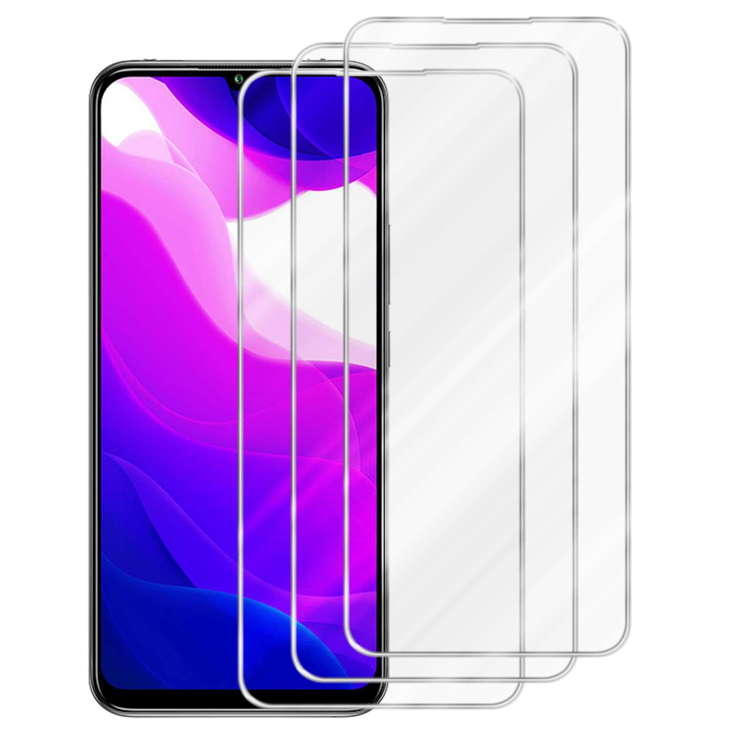 LITE) CADORABO Mi Schutzglas Schutzfolie(für 3x Tempered Glas Xiaomi 10