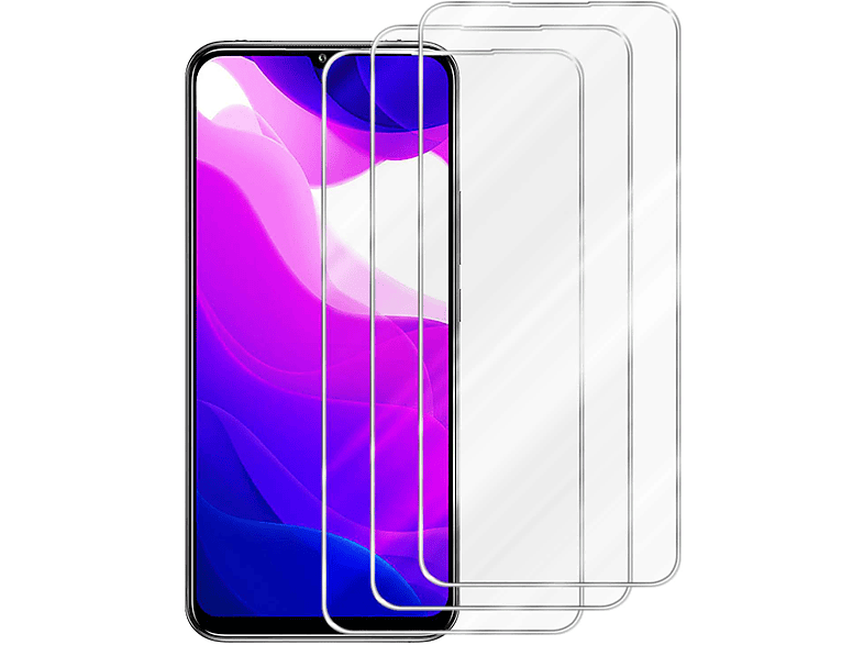 Mi Xiaomi CADORABO LITE) 10 3x Tempered Schutzfolie(für Glas Schutzglas