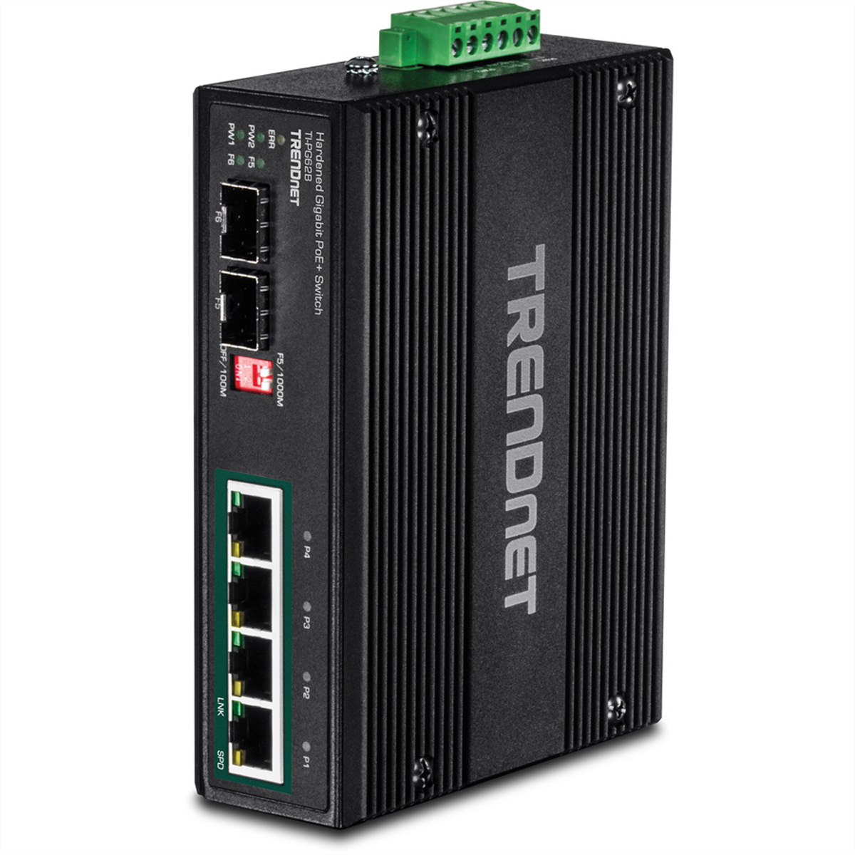 TRENDNET TI-PG62B 6port Switch PoE+ 2SFP Industrial Gigabit PoE Gigabit ...
