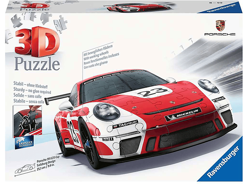 Salzburg Porsche GT3 RAVENSBURGER 911 Cup Design 3D-Puzzle
