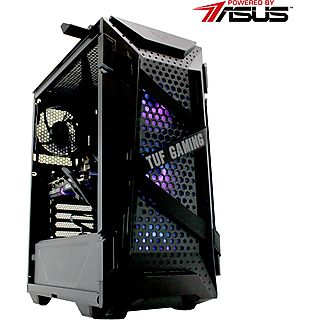 PC Sobremesa - ASUS TUF ONE B550M, AMD Ryzen 5 4500 processor, 16 GB RAM, 500 GB SSD, GeForce RTX™ 3060, FreeDOS (Sin sistema operativo), FreeDOS, Negro