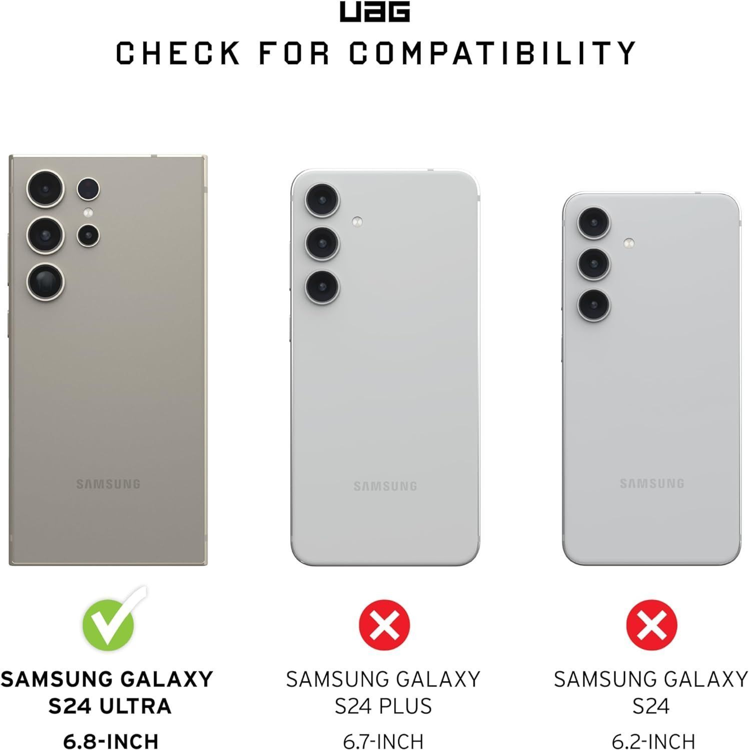 URBAN ARMOR GEAR Galaxy Pathfinder, S24 Ultra 5G, midnight camo Backcover, Samsung
