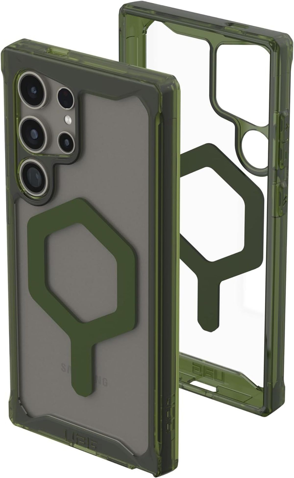 URBAN ARMOR GEAR Plyo Pro, Ultra (transparent) Samsung, ice Backcover, / olive Galaxy 5G, S24